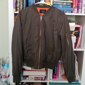 Olive green bomber